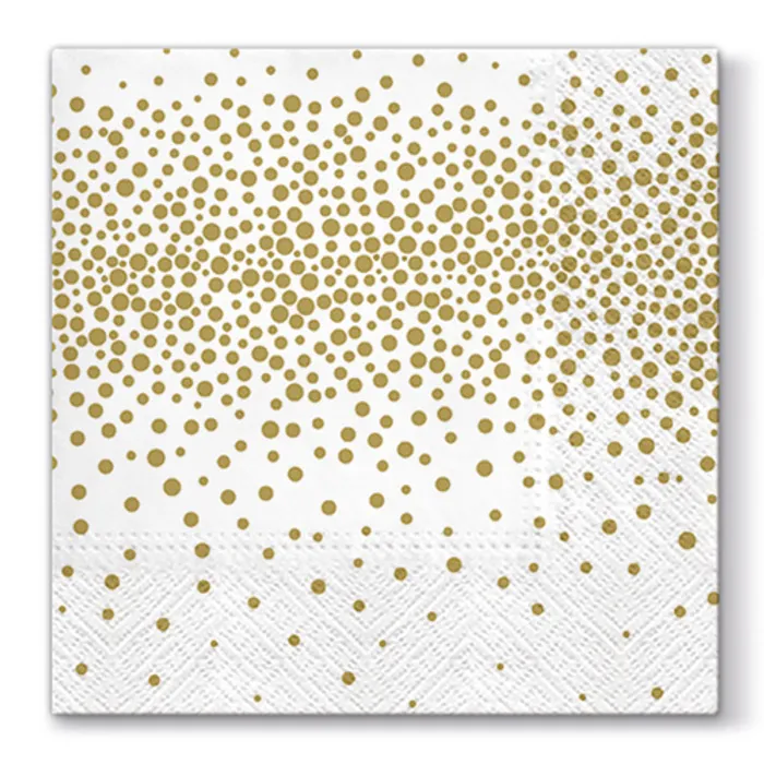 Hauptproduktbild Ubrousky PAW L 33X33cm 3 vrst. Confetti Gold [20 ks]