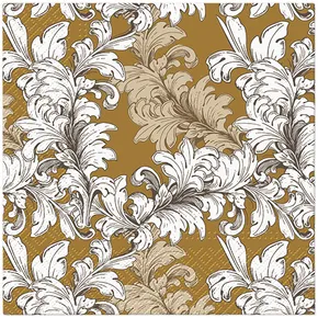 Servietten PAW L 33x33cm 3-lagig Damask Ornament [20 Stk]