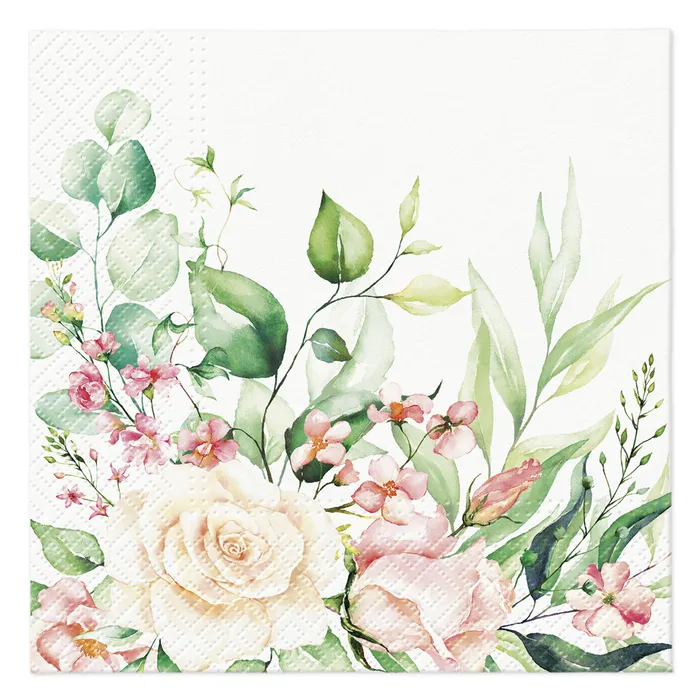 Hauptproduktbild Ubrousky PAW L 33x33cm 3 vrst. Floral Moments [20 ks]