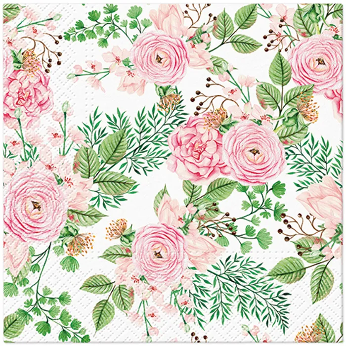 Hauptproduktbild Ubrousky PAW L 33x33cm 3 vrst. Rose hip flowers [20 ks]