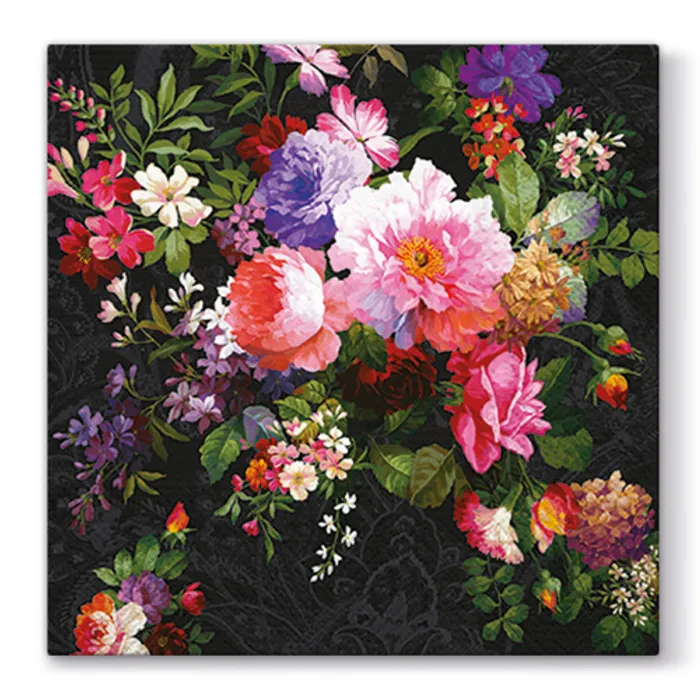Hauptproduktbild Ubrousky PAW L 33x33cm 3 vrst. Roses on Velvet [20 ks]