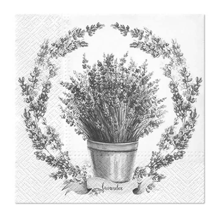 Hauptproduktbild Ubrousky PAW L 33x33cm 3 vrst. Soft Lavender [20 ks]