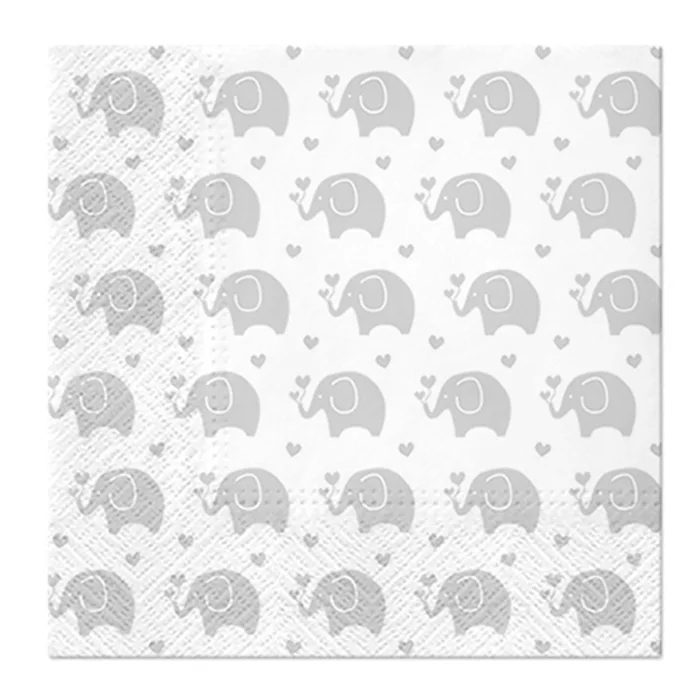 Hauptproduktbild Ubrousky PAW L 33x33cm Baby Elephants blue