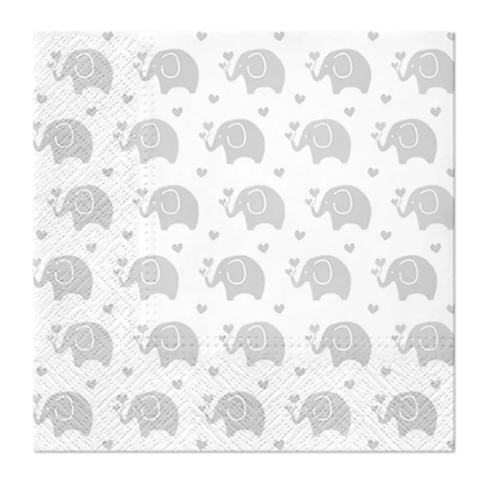 Hauptproduktbild Ubrousky PAW L 33x33cm Baby Elephants pink