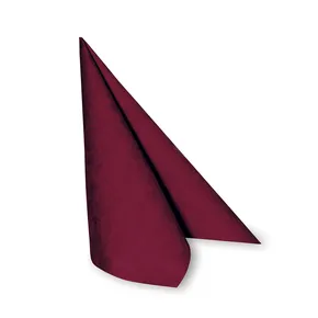 Servietten PREMIUM 40x40cm "Dekor R" bordeaux [50 Stück]