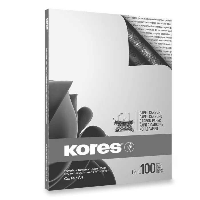 Hauptproduktbild Uhlový papír Kores Carbonet - černý 100 listů