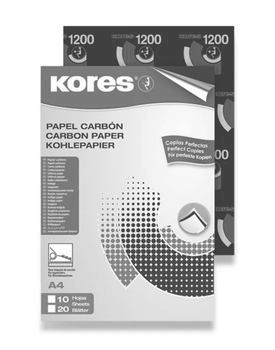 Hauptproduktbild Uhlový papír Kores Carbonet - černý 20 listů