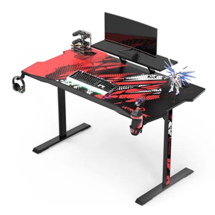 Hauptproduktbild ULTRADESK Herní stůl ATOMIC, 139x74cm, 76cm, s držákem na sluchátka, pití a herní vybaven
