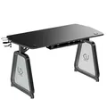 ULTRADESK Herní stůl BOOSTER, 136x70,5 cm, 75 cm, RGB podsvícení, držák sluchátek i nápoj