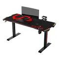 ULTRADESK Spieltisch FORCE - rot, 166x70 cm, 76.5 cm, mit XXL-Mauspad