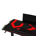 ULTRADESK Spieltisch FORCE - rot, 166x70 cm, 76.5 cm, mit XXL-Mauspad