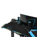 ULTRADESK Spieltisch FORCE - blau, 166x70 cm, 76.5 cm, mit XXL-Mauspad
