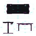 ULTRADESK Spieltisch FORCE - blau, 166x70 cm, 76.5 cm, mit XXL-Mauspad