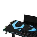 ULTRADESK Spieltisch FORCE - blau, 166x70 cm, 76.5 cm, mit XXL-Mauspad