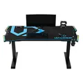 ULTRADESK Spieltisch FORCE - blau, 166x70 cm, 76.5 cm, mit XXL-Mauspad