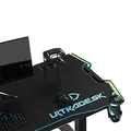 ULTRADESK Spieltisch FORCE - blau, 166x70 cm, 76.5 cm, mit XXL-Mauspad