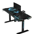 ULTRADESK Spieltisch FORCE - blau, 166x70 cm, 76.5 cm, mit XXL-Mauspad