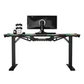 ULTRADESK Spieltisch FORCE - grau, 166x70 cm, 76.5 cm, mit XXL-Mauspad