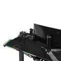 ULTRADESK Spieltisch FORCE - grau, 166x70 cm, 76.5 cm, mit XXL-Mauspad