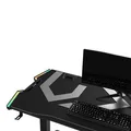 ULTRADESK Spieltisch FORCE - grau, 166x70 cm, 76.5 cm, mit XXL-Mauspad