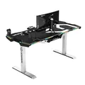 ULTRADESK Spieltisch FORCE SNOW - weiß, 166x70 cm, 76.5 cm, mit XXL-Mauspad
