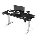 ULTRADESK Spieltisch FORCE SNOW - weiß, 166x70 cm, 76.5 cm, mit XXL-Mauspad