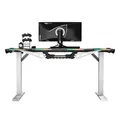 ULTRADESK Spieltisch FORCE SNOW - weiß, 166x70 cm, 76.5 cm, mit XXL-Mauspad
