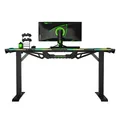 ULTRADESK Spieltisch FORCE - grün, 166x70 cm, 76.5 cm, mit XXL-Mauspad