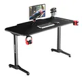 ULTRADESK Spieltisch FRAG - BLACK, 140x66 cm, 76 cm, mit XXL-Mauspad, mit Ultradesk BEAM
