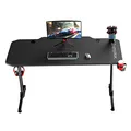ULTRADESK Spieltisch FRAG - BLACK, 140x66 cm, 76 cm, mit XXL-Mauspad, mit Ultradesk BEAM