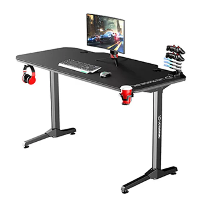 Hauptproduktbild ULTRADESK Herní stůl FRAG - BLACK, 140x66 cm, 76 cm, s XXL podložkou pod myš, s ultradesk
