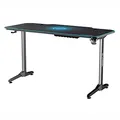 ULTRADESK Spieltisch FRAG - BLUE, 140x66 cm, 76 cm, mit XXL-Mauspad, mit Ultradesk BEAM