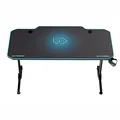 ULTRADESK Spieltisch FRAG - BLUE, 140x66 cm, 76 cm, mit XXL-Mauspad, mit Ultradesk BEAM