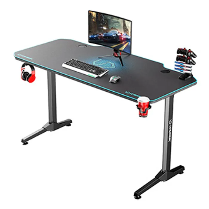 Hauptproduktbild ULTRADESK Herní stůl FRAG - BLUE, 140x66 cm, 76 cm, s XXL podložkou pod myš, s ultradesk