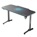 ULTRADESK Spieltisch FRAG - BLUE, 140x66 cm, 76 cm, mit XXL-Mauspad, mit Ultradesk BEAM