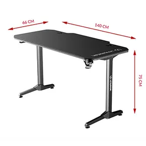ULTRADESK Spieltisch FRAG - BLUE, 140x66 cm, 76 cm, mit XXL-Mauspad, mit Ultradesk BEAM