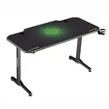 ULTRADESK Spieltisch FRAG - GREEN, 140x66 cm, 76 cm, mit XXL-Mauspad, mit Ultradesk BEAM