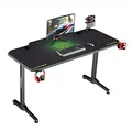 ULTRADESK Spieltisch FRAG - GREEN, 140x66 cm, 76 cm, mit XXL-Mauspad, mit Ultradesk BEAM