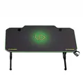 ULTRADESK Spieltisch FRAG - GREEN, 140x66 cm, 76 cm, mit XXL-Mauspad, mit Ultradesk BEAM