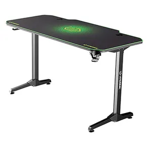 ULTRADESK Spieltisch FRAG - GREEN, 140x66 cm, 76 cm, mit XXL-Mauspad, mit Ultradesk BEAM