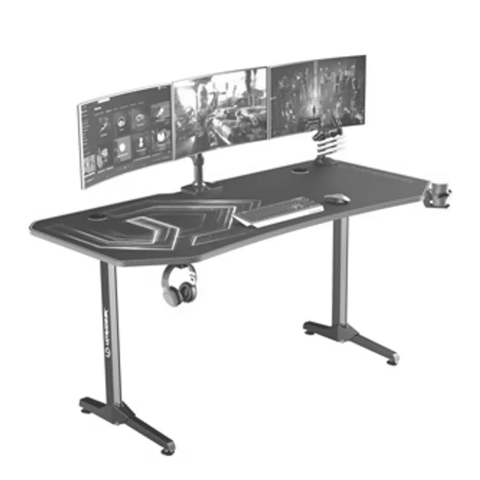 Hauptproduktbild ULTRADESK Herní stůl FRAG XXL BLUE, 160 x 75 cm, 75 cm, držák nápojů a sluchátek, stojan