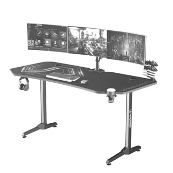Hauptproduktbild ULTRADESK Herní stůl FRAG XXL GREEN, 160 x 75 cm, 75 cm, držák nápojů a sluchátek, stojan