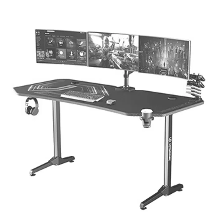 Hauptproduktbild ULTRADESK Herní stůl FRAG XXL PINK, 160 x 75 cm, 75 cm, držák nápojů a sluchátek, stojan