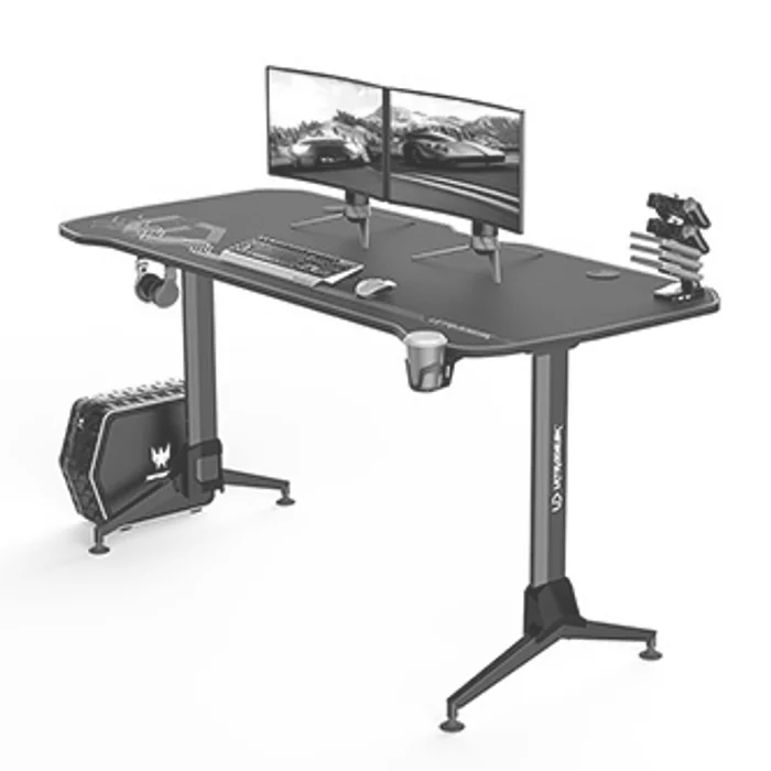Hauptproduktbild ULTRADESK Herní stůl GRAND BLUE, 160x70 cm, 70-80 cm, 3 úrovně výšky, s XXL podložkou pod