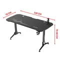 ULTRADESK Spieltisch GRAND RED, 160x75 cm, 70-80 cm