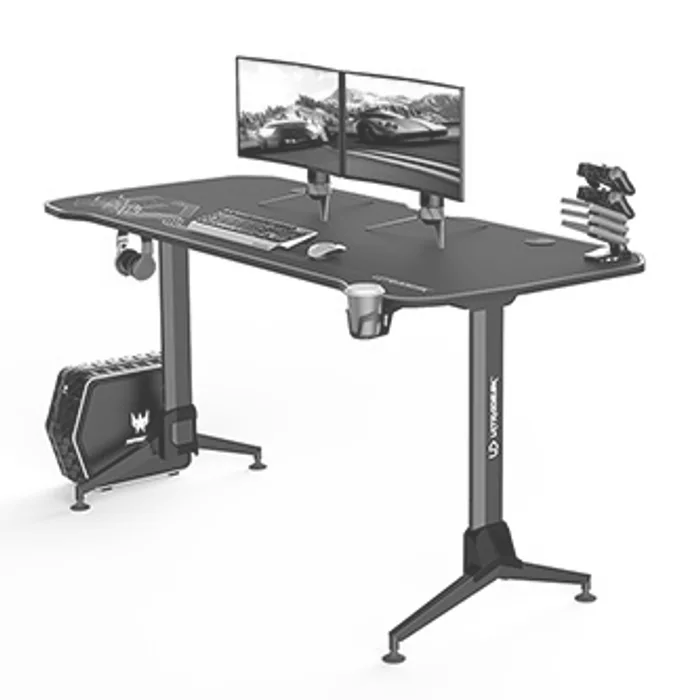 Hauptproduktbild ULTRADESK Herní stůl GRAND WHITE, 160x70 cm, 70-80 cm, 3 úrovně výšky, s XXL podložkou po