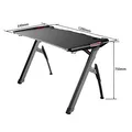 ULTRADESK Spieltisch INVADER - BLACK, 120x64 cm, 75 cm
