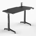 ULTRADESK Spieltisch LEVEL BLACK, 140x66cm, 72-124cm, mit XXL-Mauspad