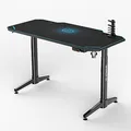 ULTRADESK Spieltisch LEVEL BLUE, 140x66cm, 72-124cm, mit XXL-Mauspad