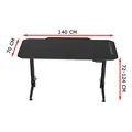 ULTRADESK Spieltisch LEVEL BLUE, 140x66cm, 72-124cm, mit XXL-Mauspad